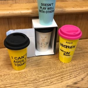 Travel coffee mugs